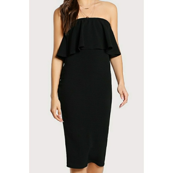 🌿VIVA | Pencil Black Dress - Picture 4 of 5